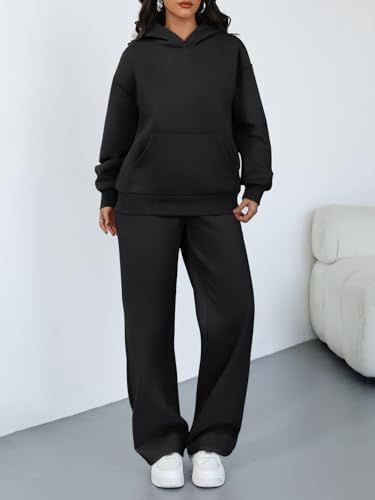 Plain Hoodie & Trouser Set