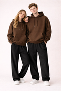 Essential Brown Hoodie & Black Trouser Set
